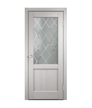 Межкомнатная дверь  Classico 3 2V дуб белый/стекло