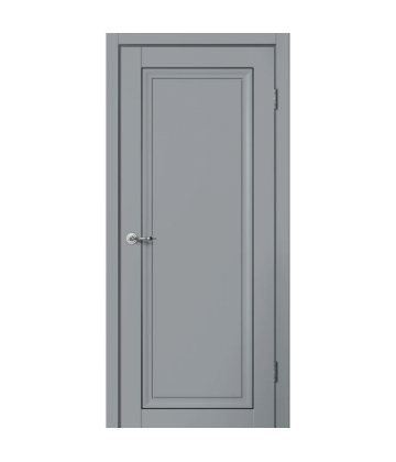 Межкомнатная дверь MONE М02 Эмалит серый. Полотно глухое. Молдинг черный. FlYDOORS
