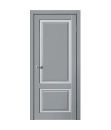 Межкомнатная дверь ESTETIC E02 Эмалит серый. Мателюкс. FlYDOORS