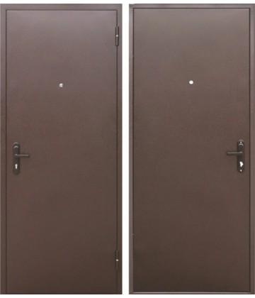 Входная дверь 4,5 см Прораб антик медь металл/ металл