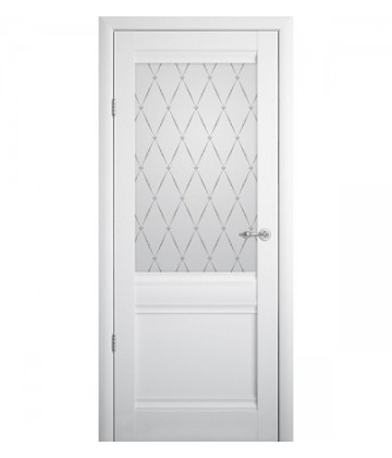 Межкомнатная дверь Рим vinil белый стекло Albero
