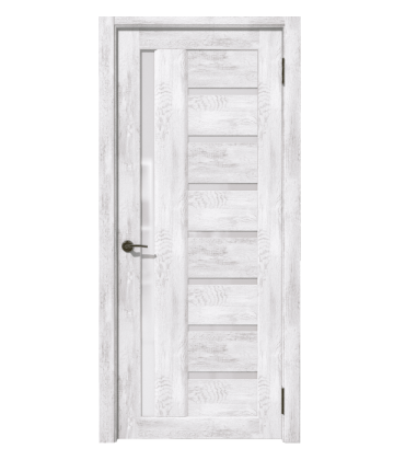 Межкомнатная дверь Вертикаль Ель альпийская, стекло мателюкс