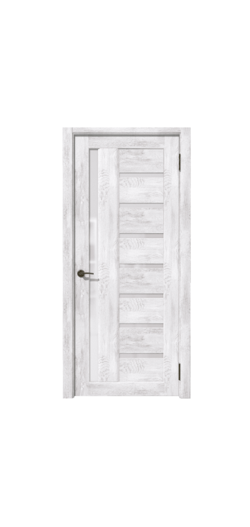 Межкомнатная дверь Вертикаль Ель альпийская, стекло мателюкс